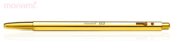 [monami]153 옐로우 골드 볼펜